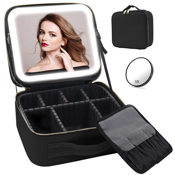 Smart Travel Makeup Bag with Mirror of LED Lighted