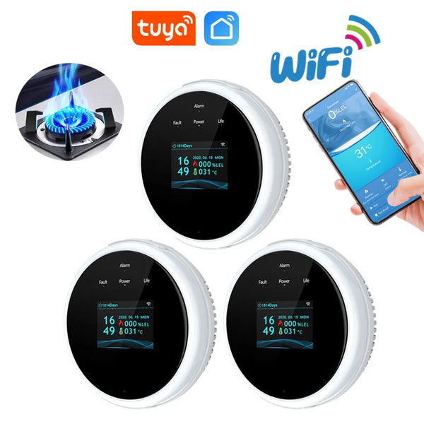 Smart WiFi Gas Detector – Tuya Alarm for LPG & Natural Gas Leaks