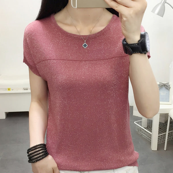 Short Pullovers Sleeve Knitted