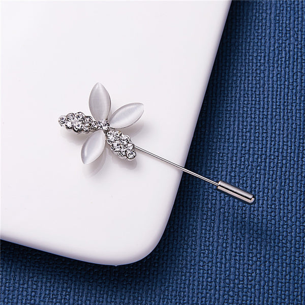 Crystal Rhinestone Needle Brooch